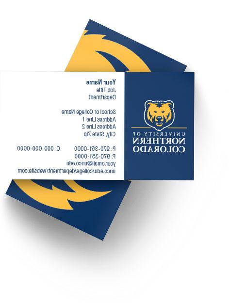 Horizontal business cards